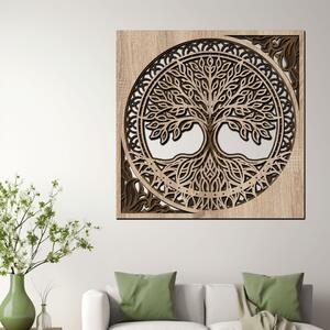 Dřevěný strom ZÁZRAKŮ | Rozměry (cm): 40x40 | Zvolte barvu dekoru: Dub sunoma-Ořech-Wenge