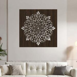 Dřevěná mandala LASKYPLNÉHO DOMOVA | Rozměry (cm): 80x80 | Zvolte barvu dekoru: Wenge