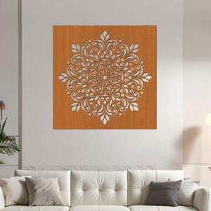 Dřevěná mandala LASKYPLNÉHO DOMOVA | Rozměry (cm): 40x40 | Zvolte barvu dekoru: Třešeň