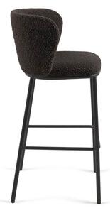 Barová židle arun 75 cm bouclé černá
