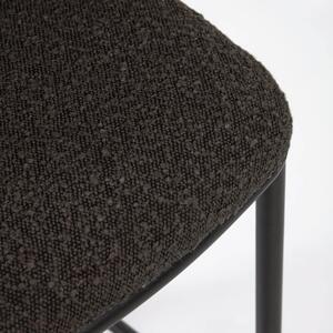 Barová židle arun 75 cm bouclé černá