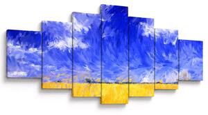 Obraz - Olejomalba, Zlaté pole (210x100 cm)