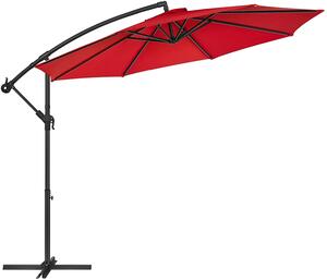 Vasagle & Songmics Zahradní deštník LONG Barevné provedení: červená