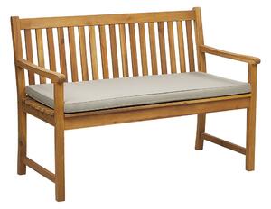 Zahradní lavice 120 cm VESTFOLD (dřevo) (béžový podsedák). 1022847