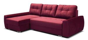 ANTEX FURLA rozkládací sedací souprava s dvěmi úložnými prostory červená 245 x 72 - 96 x 144 cm