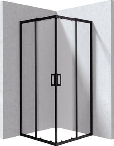 Deante Funkia Evo sprchový kout 80x80 cm čtvercový černá matný/průhledné sklo KYC_N088P