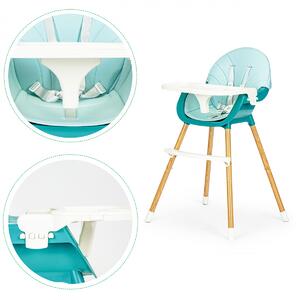 Dětská jídelní židlička 2v1 Colby EcoToys modrá