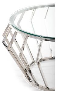 DekorStyle Konferenční stolek NAEL stříbrný