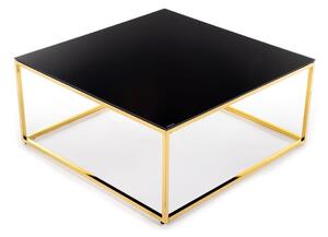 DekorStyle Konferenční stolek REKTA 100 cm zlatý/černý