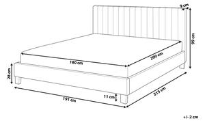 Manželská postel 180 cm PARASO (šedá) (s roštem). 1026672