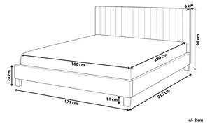 Manželská postel 160 cm PARASO (šedá) (s roštem). 1026670