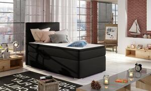 ZETKA ROCCO 90x200 moderní boxspring postel s úložným prostorem černá 92 x 126 x 205 cm