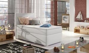 ZETKA ROCCO 90x200 moderní boxspring postel s úložným prostorem bílá 92 x 126 x 205 cm
