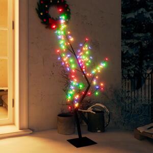 Vánoční strom 128 LED diod barevné světlo třešňový květ 120 cm