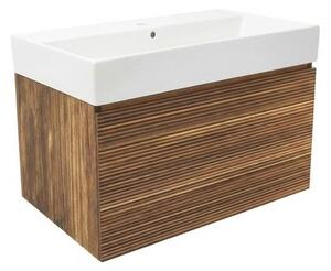 Koupelnová skříňka s umyvadlem Naturel Elsa 79x35x45,5 cm ebenová dýha mat ELSA80EBU2