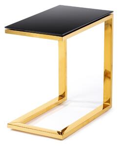 DekorStyle Odkládací stolek Stivar 50 cm zlato-černý