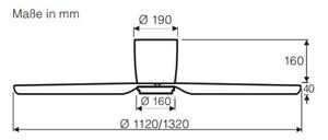 CasaFan 313284W Eco Plano II WiFi, čedičově šedá, stropní ventilátor
