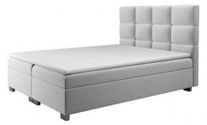 MARS KANADA 140x200 moderní boxspring postel s úložným prostorem světle šedá 140 x 116 x 213 cm