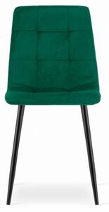 Sametová židle BEOGRAD zelená