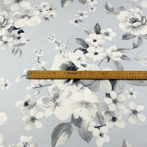 Ervi bavlna š.240cm - Malované květy na modrém - 25184-19, metráž