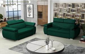 DABEK MEBLE SEATTLE sedací sestava 3+2 zelená 190/220 x 85 - 100 x 100 cm