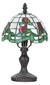 Stolní lampa 5LL-6179, styl Tiffany zelená/červená