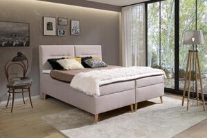 ZETKA PORTO 160x200 moderní kontinentální postel boxspring s úložným prostorem béžová 162 x 122 x 222 cm