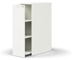 AJ Produkty Výsuvná skříňka QBUS, levá, s úchytkou, 1250x400x800 mm, bílá