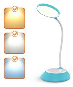 LED Stmívatelná nabíjecí stolní lampa VISUA LED/5W/5V 3000-5000K 1200 mAh modrá