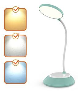 LED Stmívatelná nabíjecí stolní lampa VISUA LED/5W/5V 3000-5000K tyrkysová
