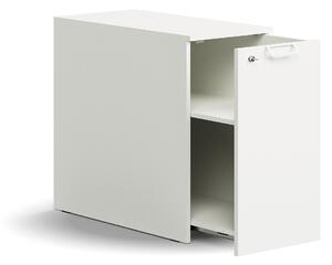 AJ Produkty Výsuvná skříňka QBUS, pravá, s úchytkou, 740x400x800 mm, bílá
