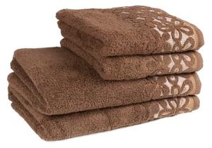 Tegatex Bavlněný ručník / osuška Bella - hnědá Velikost: 50*90 cm