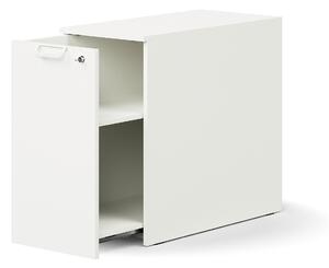 AJ Produkty Výsuvná skříňka QBUS, levá, s úchytkou, 740x400x800 mm, bílá