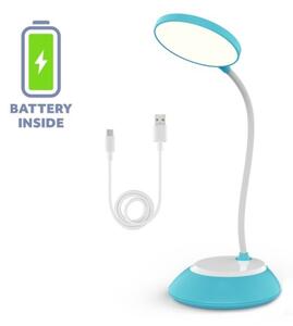 LED Stmívatelná nabíjecí stolní lampa VISUA LED/5W/5V 3000-5000K 1200 mAh modrá
