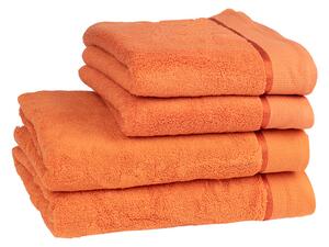 Bavlněný ručník / osuška z mikro bavlny- terakota - terakota - 50*90 cm