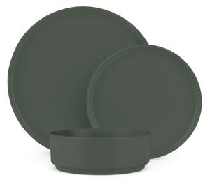 Jídelní sada talířů 18 ks Matte Green Collection