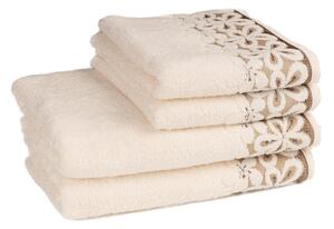 Tegatex Bavlněný ručník / osuška Bella - krémová Velikost: 50*90 cm