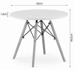 LEO-MAKSI konferenční stolek ve skandinávském stylu - bílý