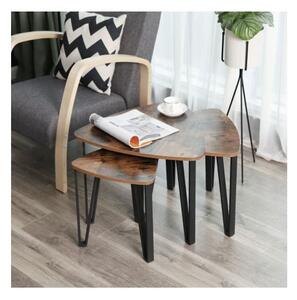 LEO-RUSTI konferenční stolek na kávu 3 ks - rustikální styl