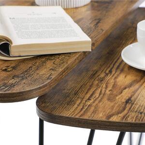 LEO-RUSTI konferenční stolek na kávu 2 ks - rustikální styl