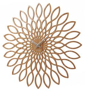 Nástěnné hodiny Sunflower MDF dřevěný povrch KARLSSON (Barva - hnědá)