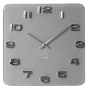 Nástěnné hodiny Vintage šedé sklo KARLSSON (Barva - šedá)