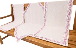 Tegatex Bavlněný ubrus s růžičkami - Růžová 40*140 cm