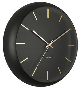 Nástěnné hodiny Globe black, Design Armando Breeveld KARLSSON (Barva - černá)