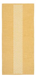 Kubík Textil Polyesterový ubrus vyrážený - žlutý Velikost: 85*85 cm