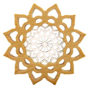 AMADEA Mandala s vkladem na zavěšení, masivní dřevo, průměr 10 cm