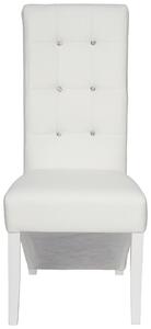 Jídelní Židle Marilyn, Textilné Kůže, Bílá