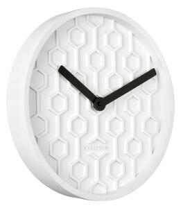 Nástěnné hodiny Honeycomb concrete bílé KARLSSON (Barva-bílá)