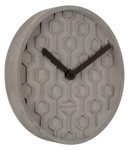 Nástěnné hodiny Voštinový beton tmavě šedý KARLSSON (barva-Tmavě šedá)