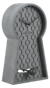 Stolní hodiny Voštinové kyvadlo betonové tmavě šedé KARLSSON (barva-Tmavě šedá)